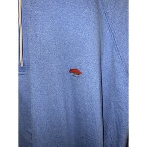 Holderness & Bourne Pullover 1/4 Zip XL Blue Performance Golf Preppy LOGO